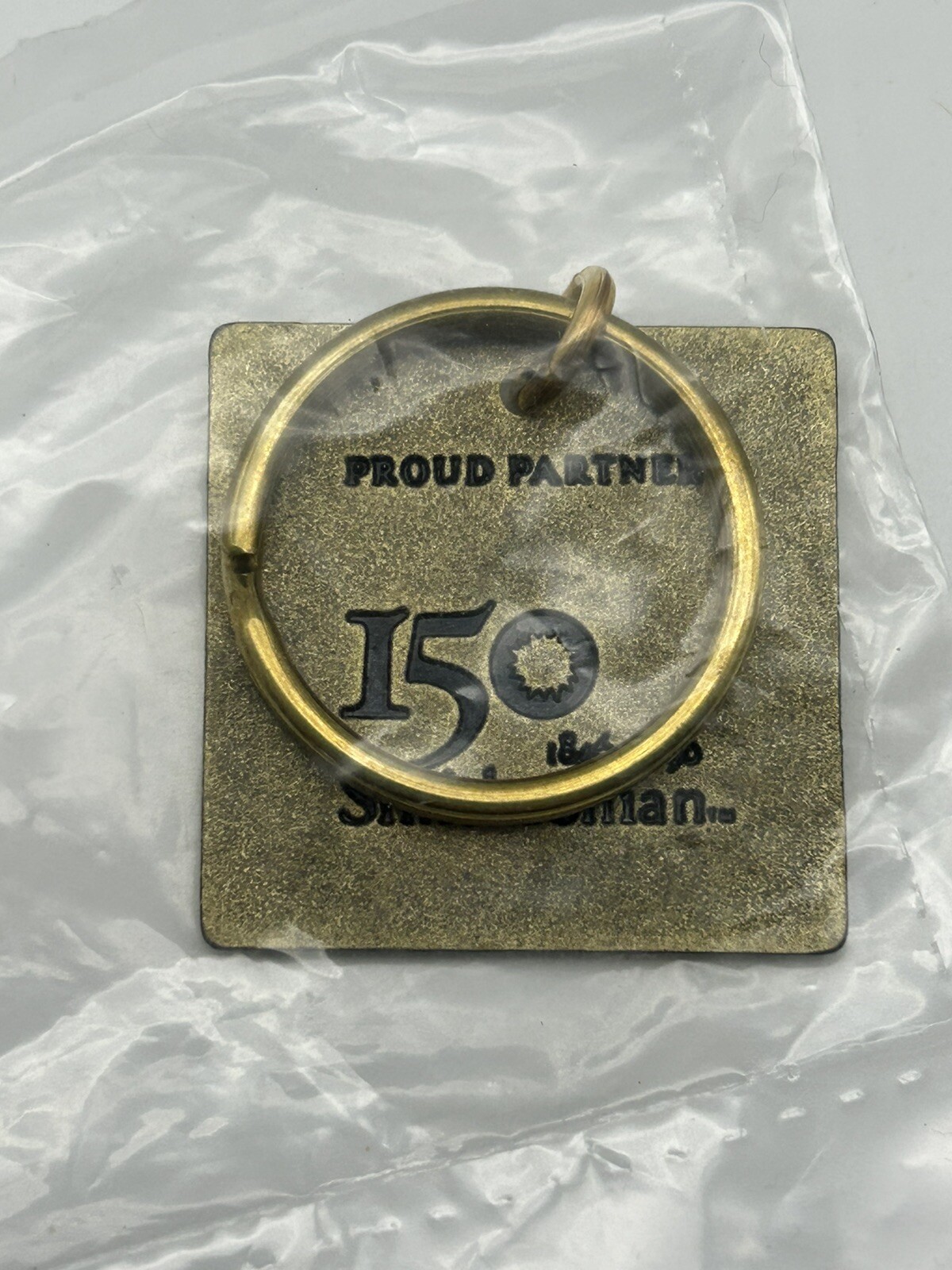 Intel Smithsonian 150 Anniversary 1846–1996 Metal Keychain With Computer Chip