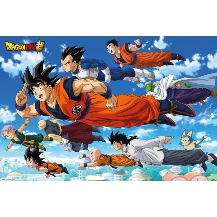 DRAGONBALL Z FLYING POSTER JAPANESE ANIME TV SERIES NEW 36×24 FREE SHIPPING