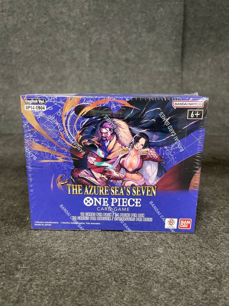 One Piece TCG: The Azure Sea’s Seven Booster Box, Sealed Box is Worn