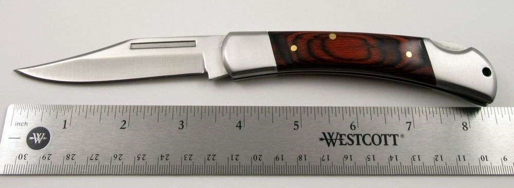Large Classic 8-3/4″ Lockback Folding Knife – Beautiful Rosewood Handles NEW 110
