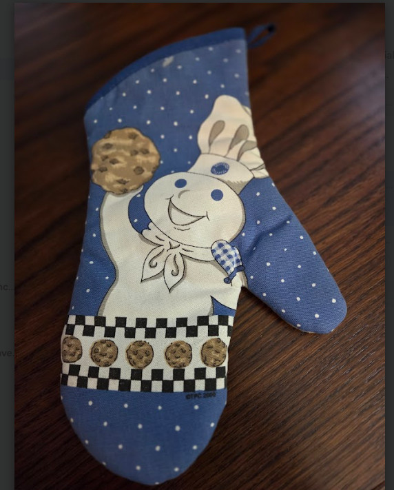 Pillsbury Doughboy Right-Handed Oven Mitt 2000; Used for display only.