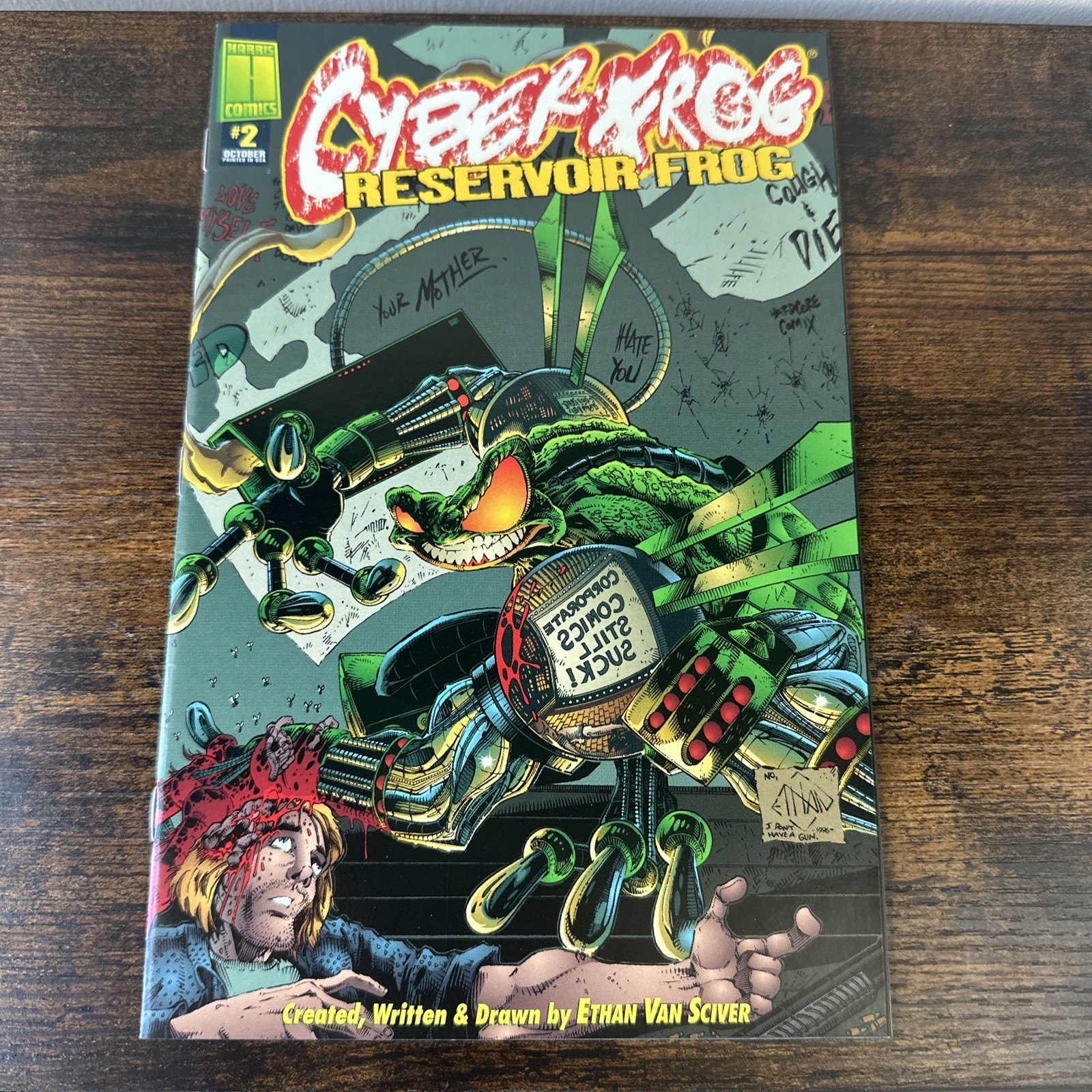 1996 HARRIS COMICS CYBERFROG RESERVOIR FROG #2 ETHAN VAN SCIVER COBAIN VARIANT