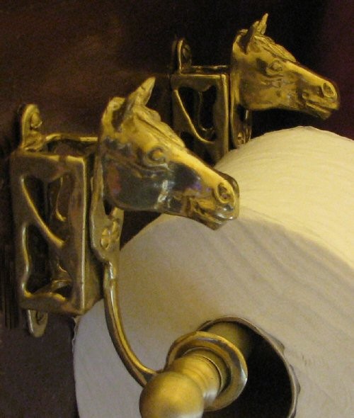 HORSE Bronze Toilet Paper Holder OR Paper Towel Holder!