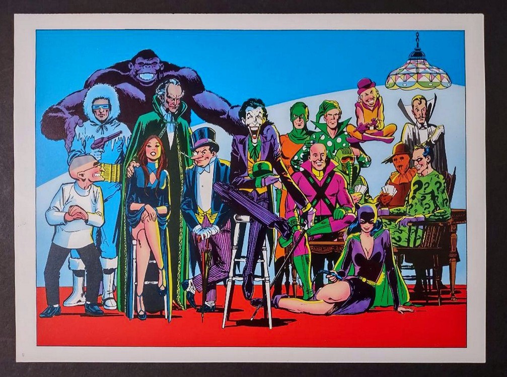 1978 JLA Batman Superman FOES poster 1: Joker,Catwoman,Riddler,Penguin,Luthor,DC