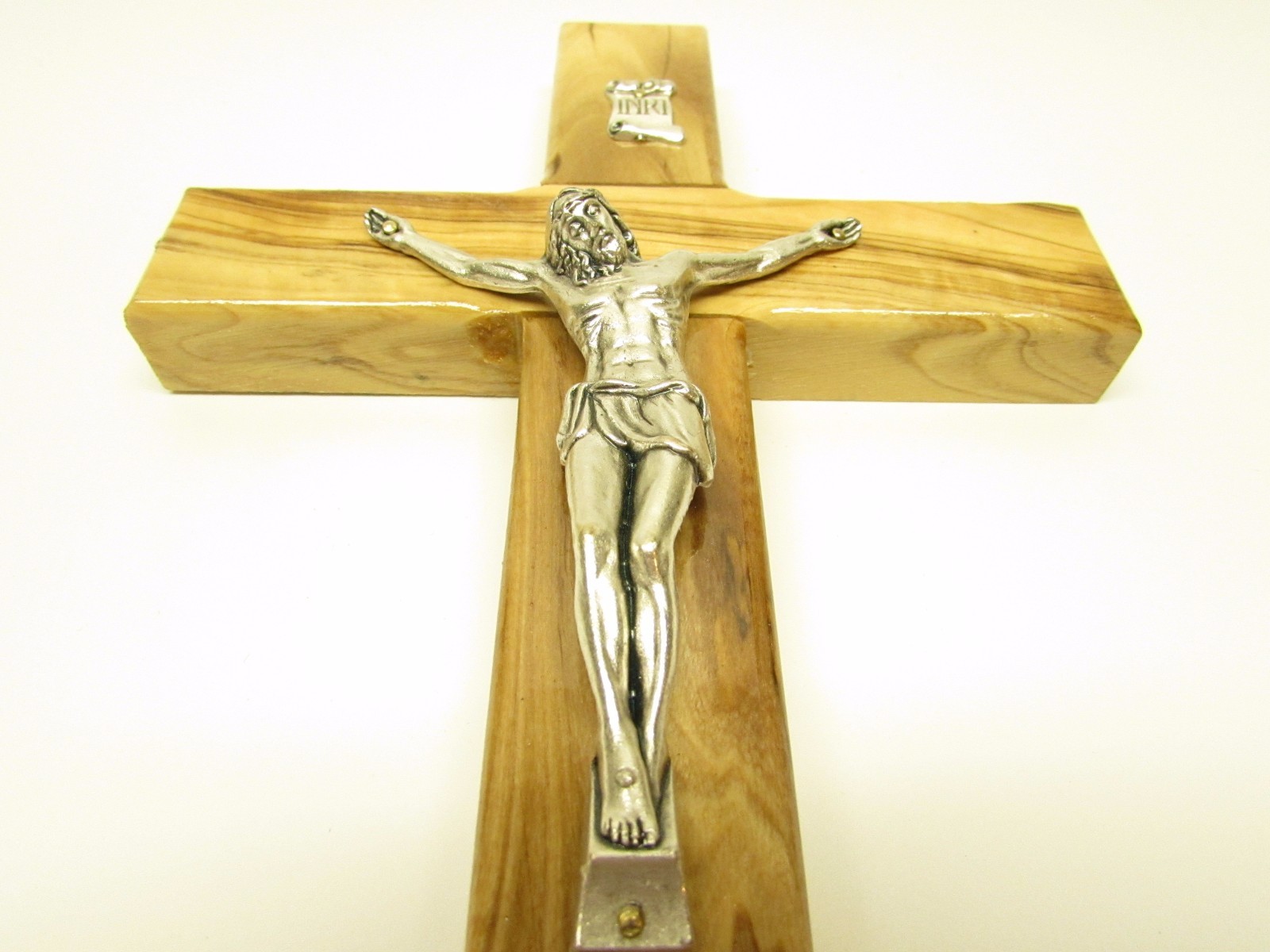 10″ Large Olive Wood Crucifix – Hanging Wall Cross – Hand made in the Holy Land