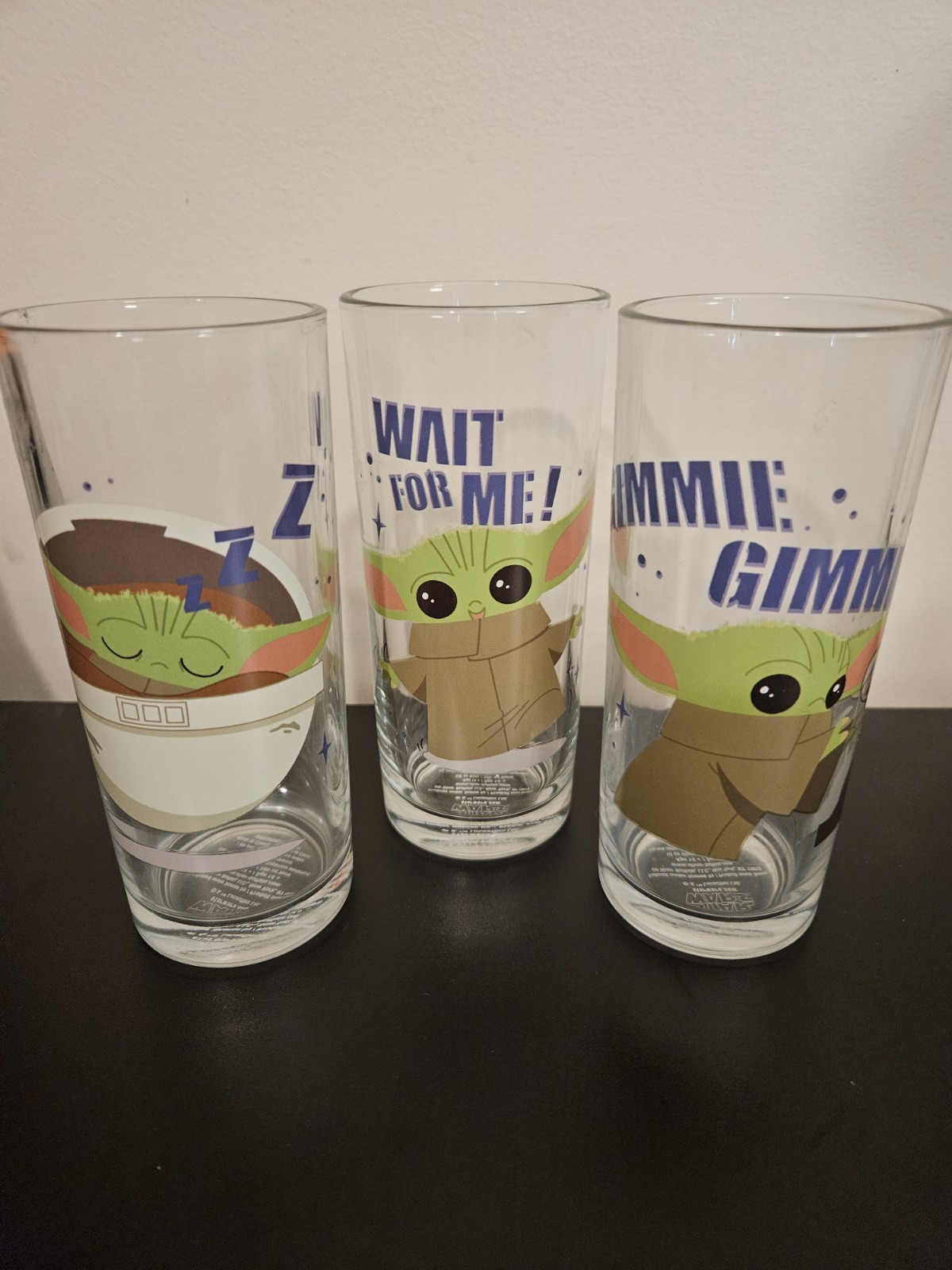 Star Wars Glass The Mandalorian Grogu The Child 10oz – Set of 3