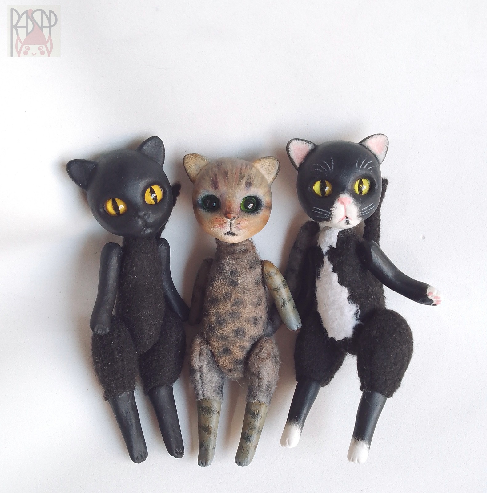 Cat Dolls Custom Made To Order OOAK Pet Art Doll Figure one of a kind