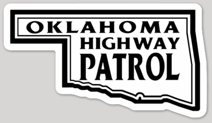 3 Inch Reflective Oklahoma Highway Patrol State Police Logo Sticker Decal