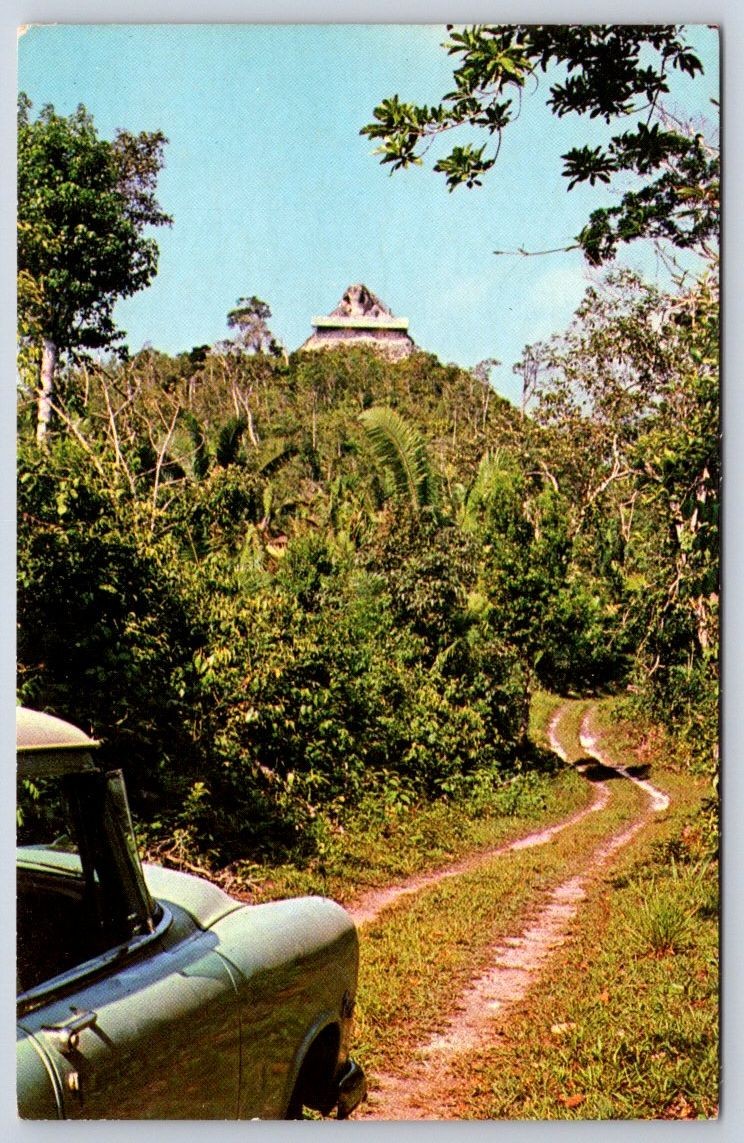 Vintage Belize Postcard SAN IGNACIO Xunantunich Maya Ruins 1960s