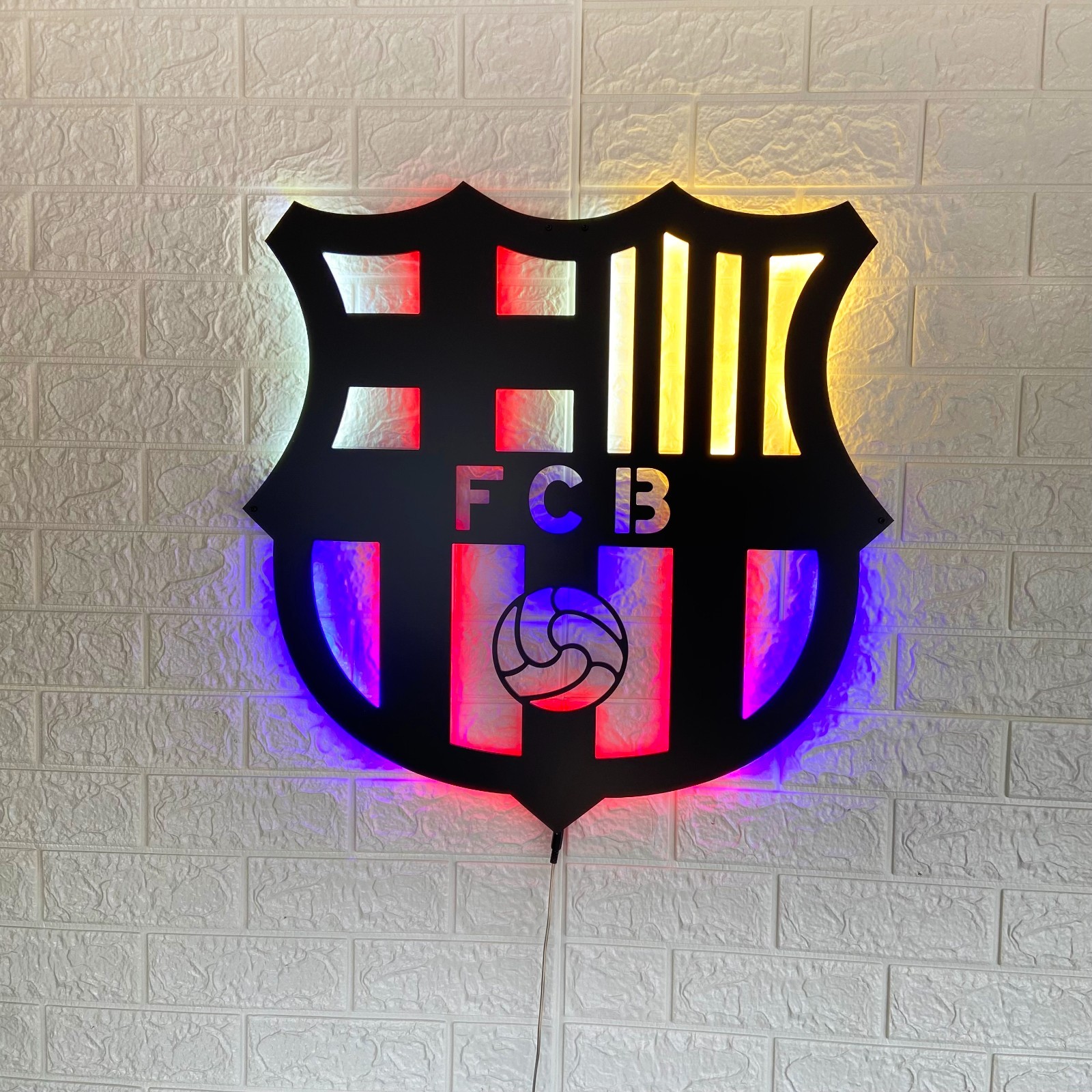 Barcelona LED Neon Lighted Football Team Logo Sign 15 inch