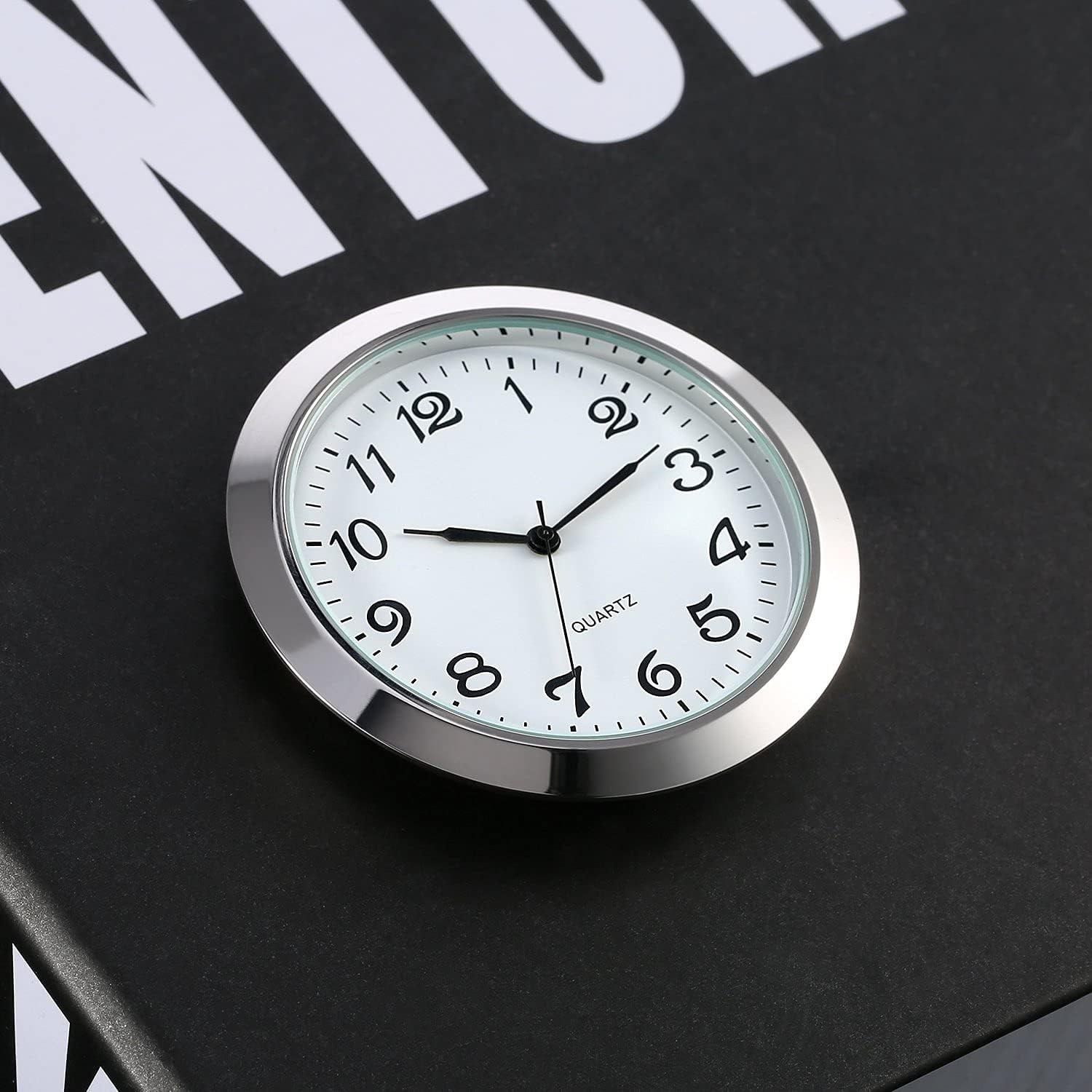 2-1/8 Inch (55 Mm) Quartz Clock Insert, Zinc-Alloy Metal Case, Arabic Numeral, W