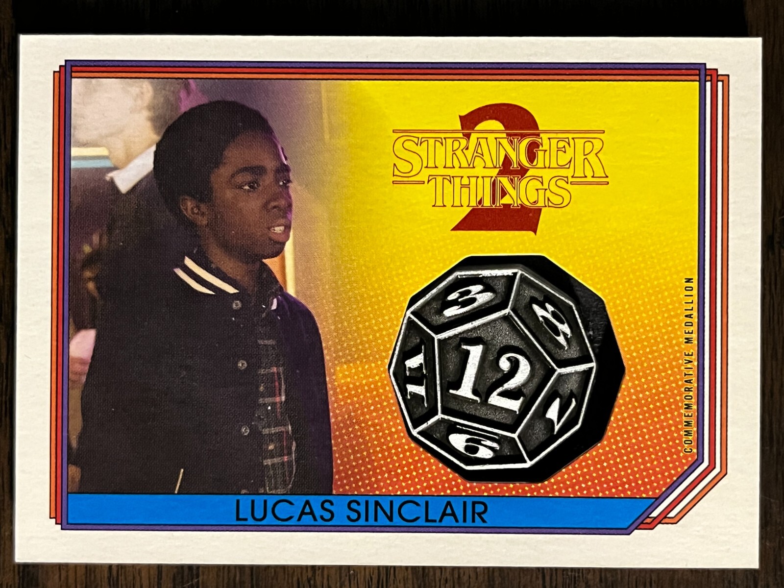 2019 Topps Stranger Things 2 #CM-LD Lucas Sinclair D&D Dice Medallion