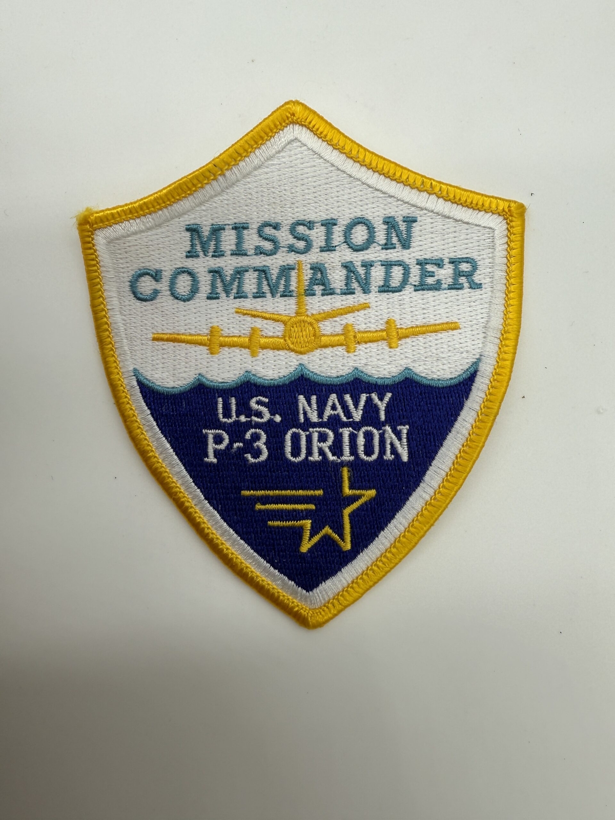 Mission Commander P-3 Orion Patch, 4.25 in, Sew On