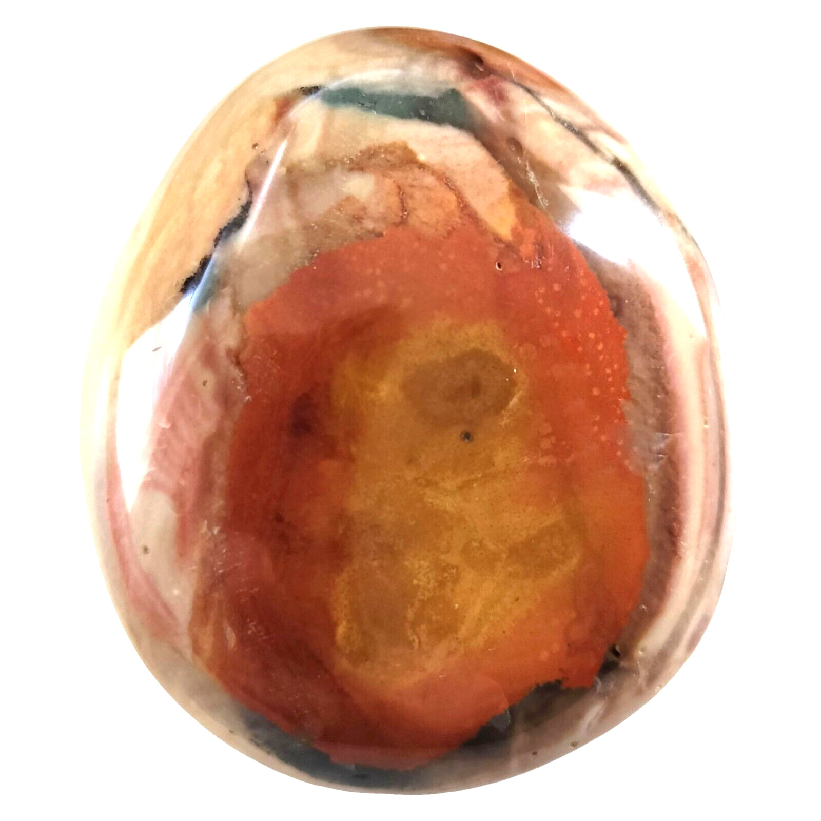 Madagascar Polychrome Jasper Desert Picture 2.1 x 2.4 x 1. 2″ / 4.6 oz Puff Oval