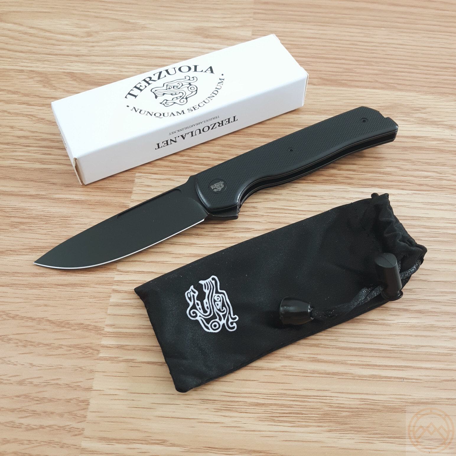 Terzuola Knives ATCF Lite Folding Knife Nitro-V Steel Blade Black G10 Handle