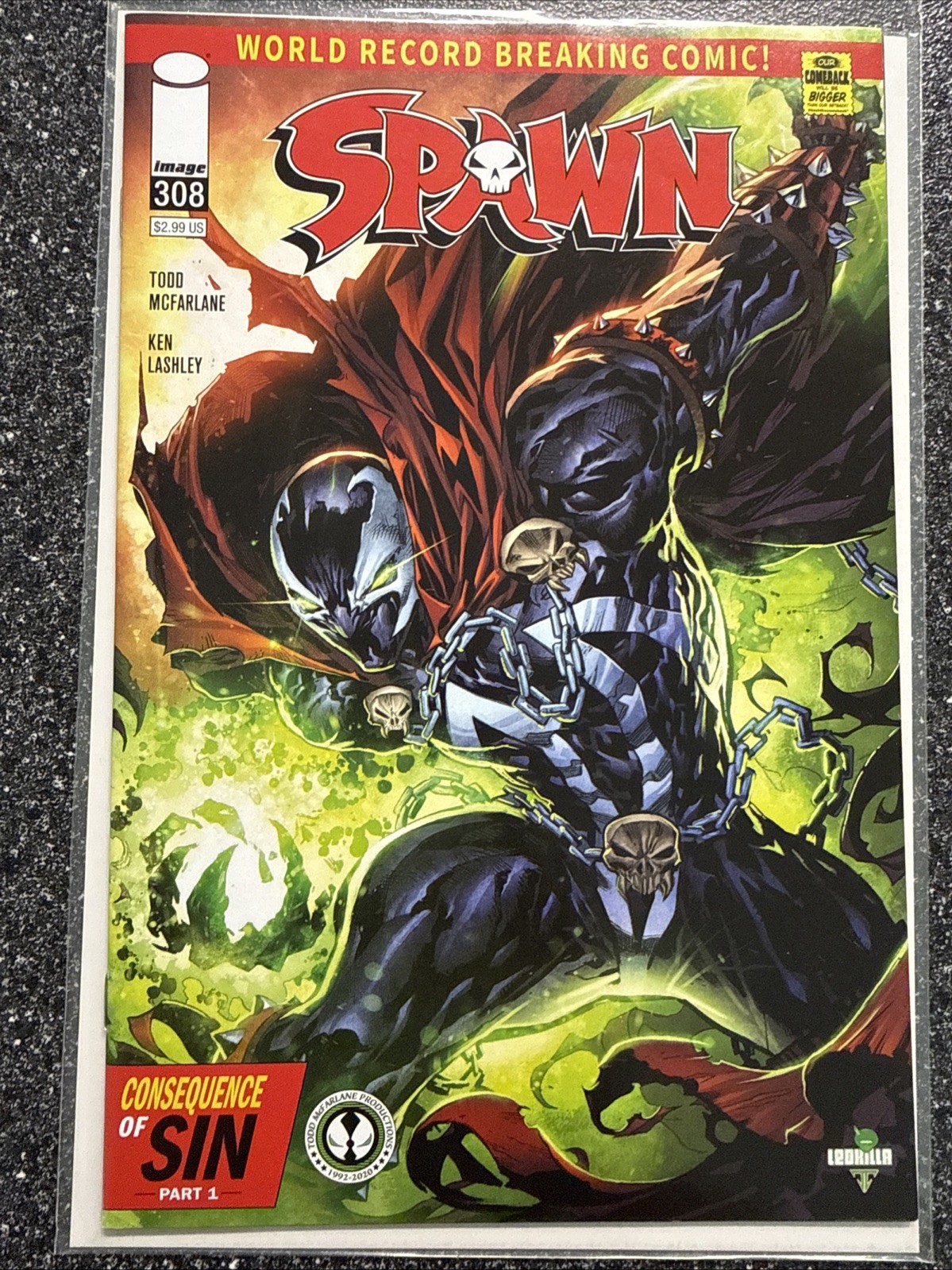 Spawn #308 COVER B NM / TODD MCFARLANE / KEN LASHLEY 2020 IMAGE COMICS
