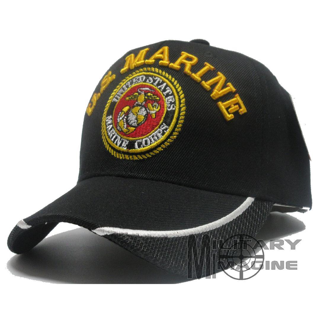 U.S. MARINES hat Military Logo Corps Baseball cap Black