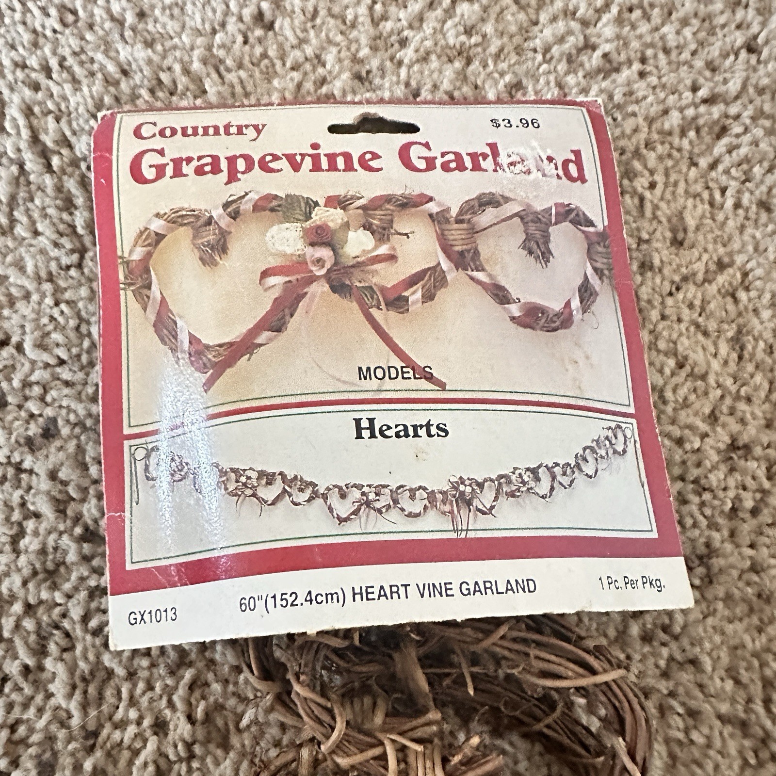 Vintage Grapevine Garland Hearts Valentines Day Decor