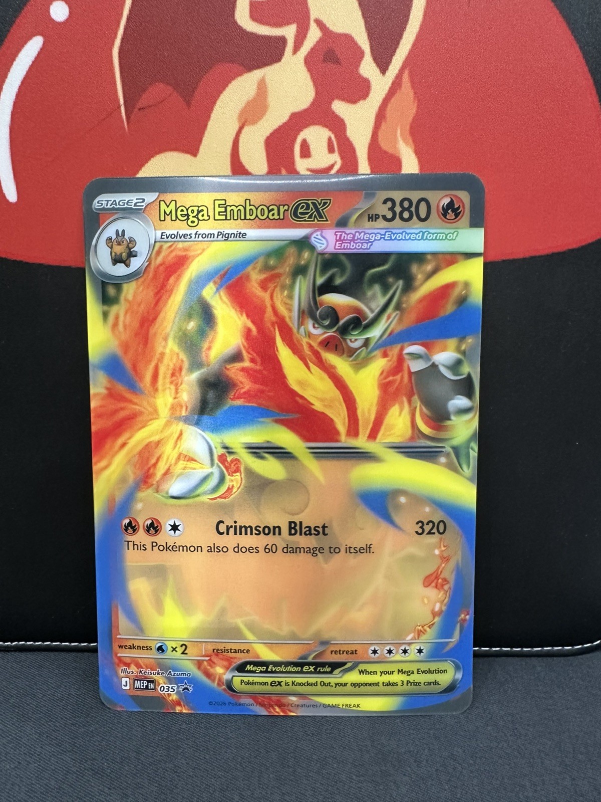 Pokémon TCG Mega Emboar ex MEP 035 Jumbo Card – Black Star Promo NM/M