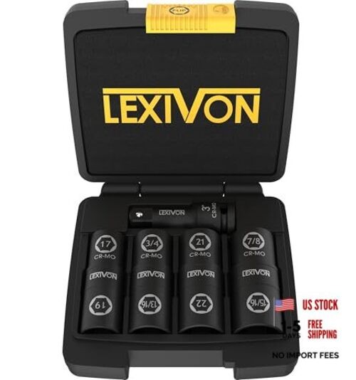 Lug Nut Impact 1/2″ sockets Set, to 17 19 21, 22mm, 3/4″, 13/16″, 7/8″, 15/16