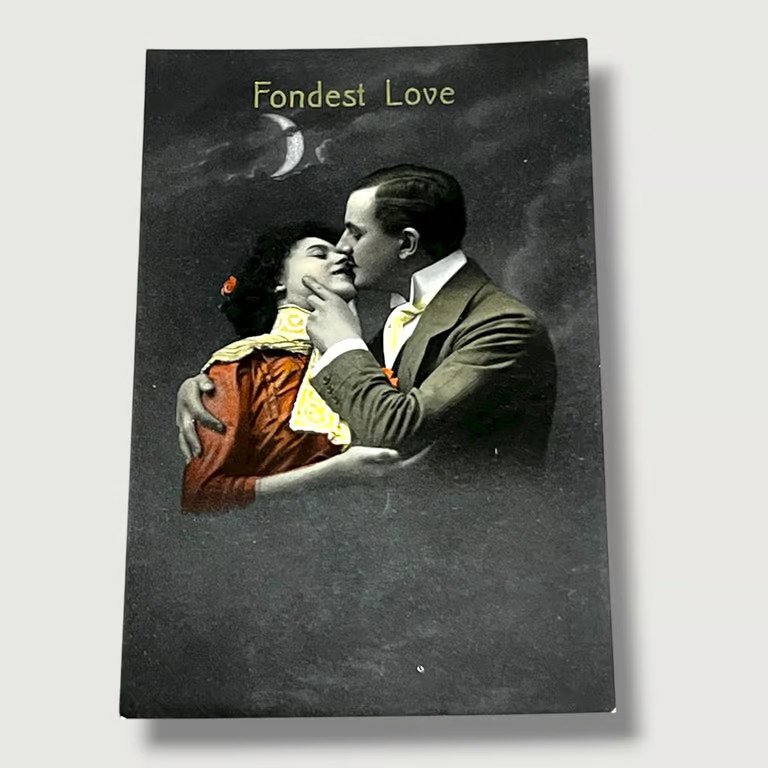 Postcard Fondest Love Romance Divided Back Card D832