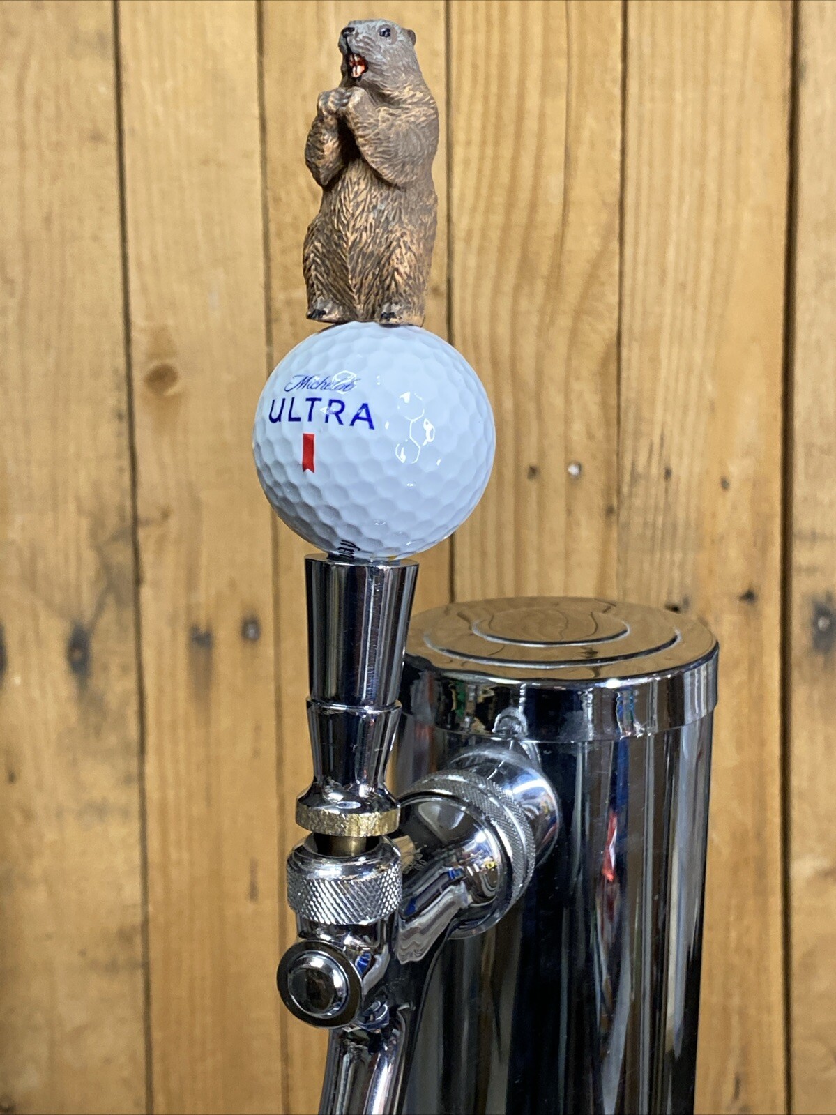 Caddyshack Mini TAP HANDLE Gopher Michelob ULTRA Beer Golf Ball Short Stubby