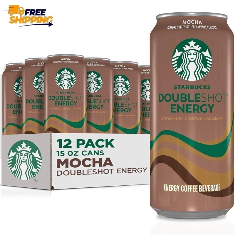 Double Shot Energy Mocha 15 Fl Oz Can, 12 Pack.