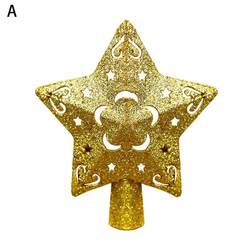 Christmas Tree Topper Lighted with 5 Projected Star Projector LED Rotating Light