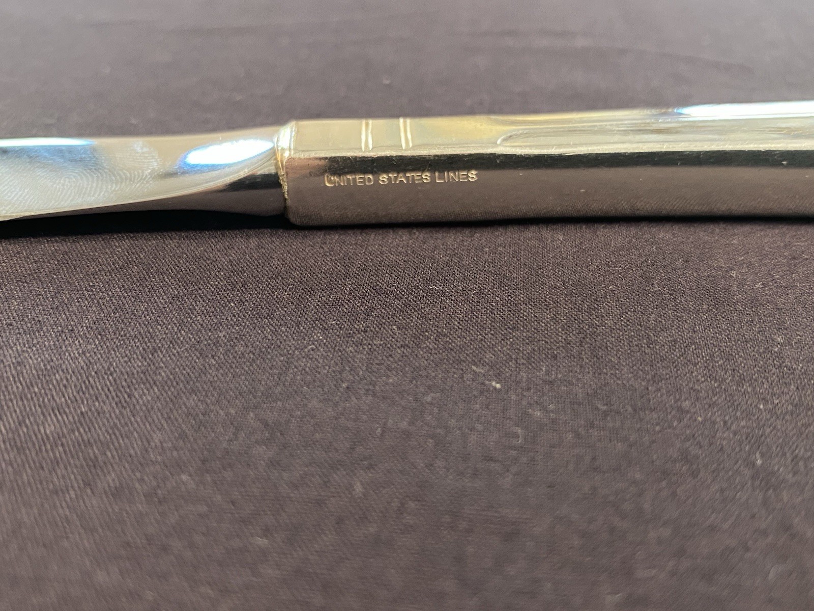 SS United States Silver Plated “Viande” Knife Manhattan Pattern