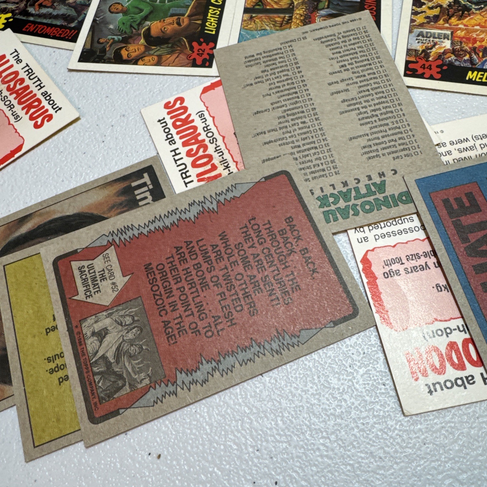 Topps Dinosaurs Attack Complete 55 Base Card Set & 11 Stickers Set #DA1