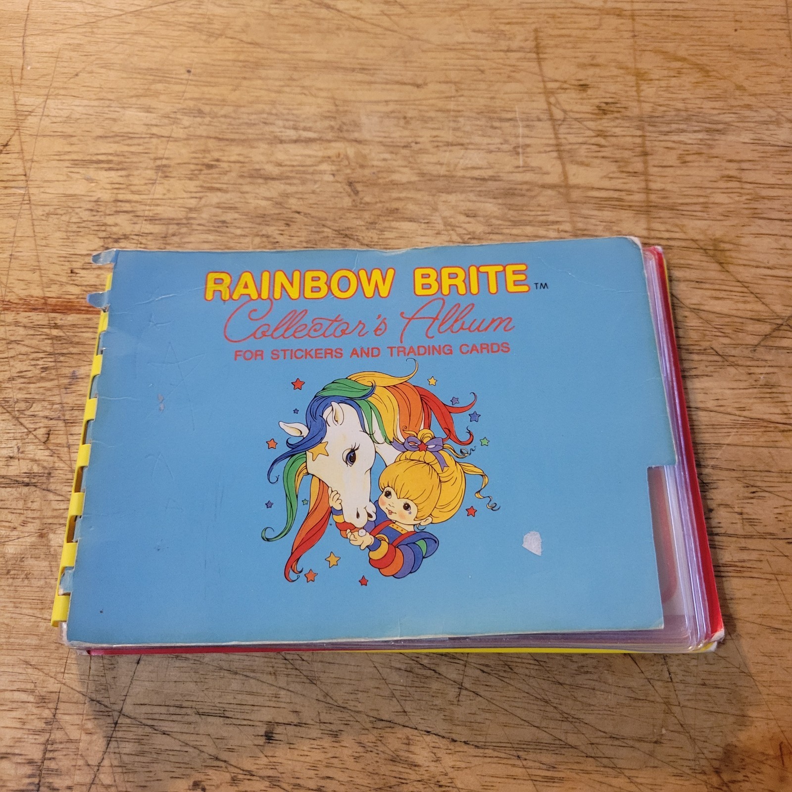Vintage 1983 Rainbow Brite Sticker Trading Card Collector’s Book Album 2 Cards