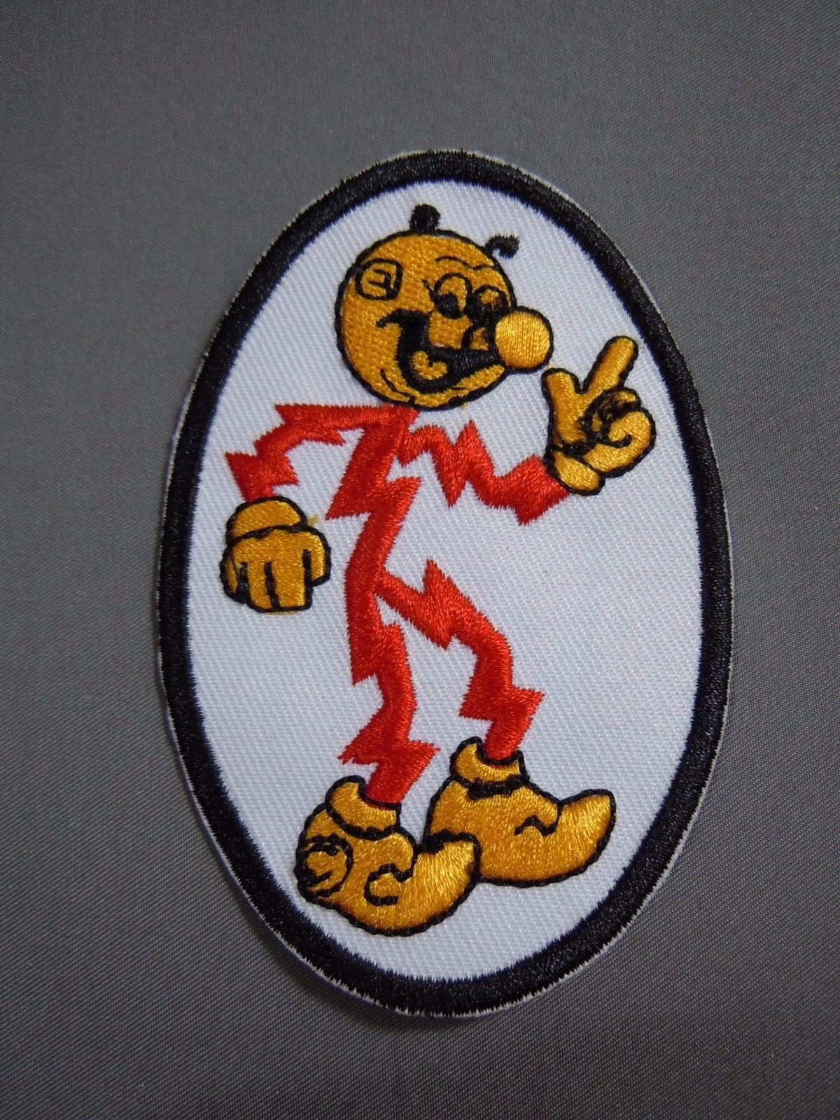 REDDY KILOWATT Embroidered Oval Iron-On Patch – 3.75″