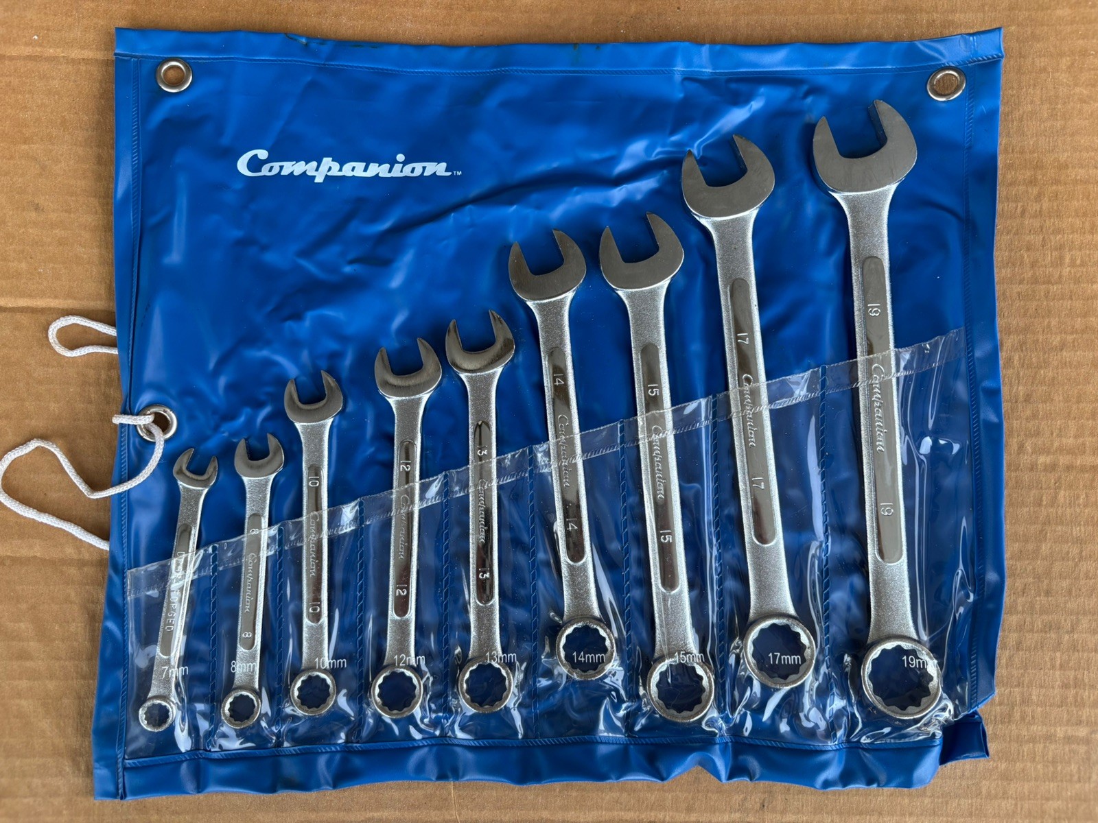 Vintage Companion 9 Piece Metric Combo Wrench Set 7mm-19mm w/ Storage Bag