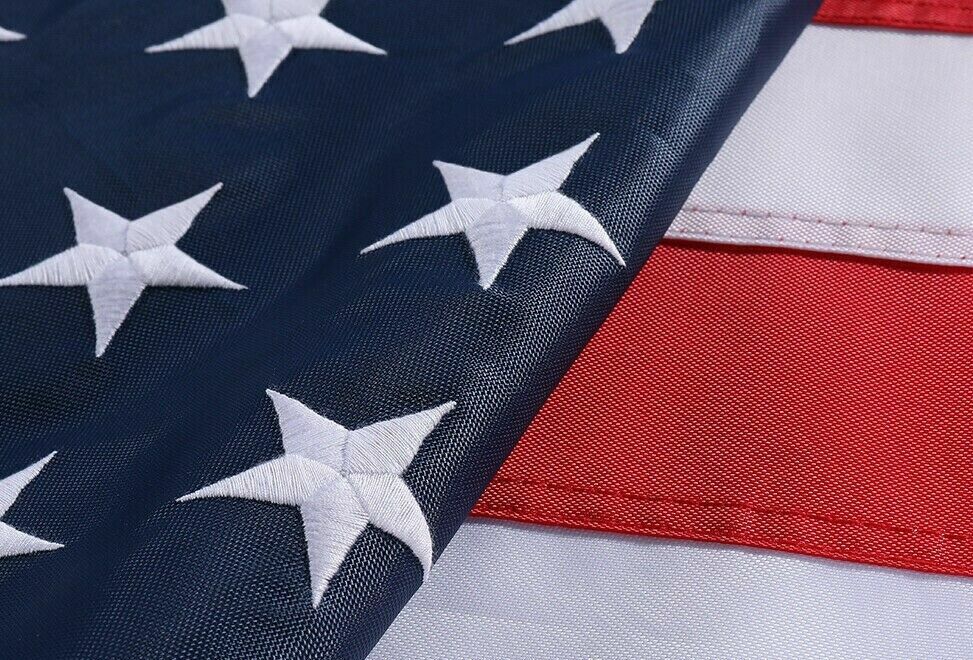 Outdoor American FLAG 3’x5′ ft Embroidered sTaRs 200 denier polyester 2 grommets