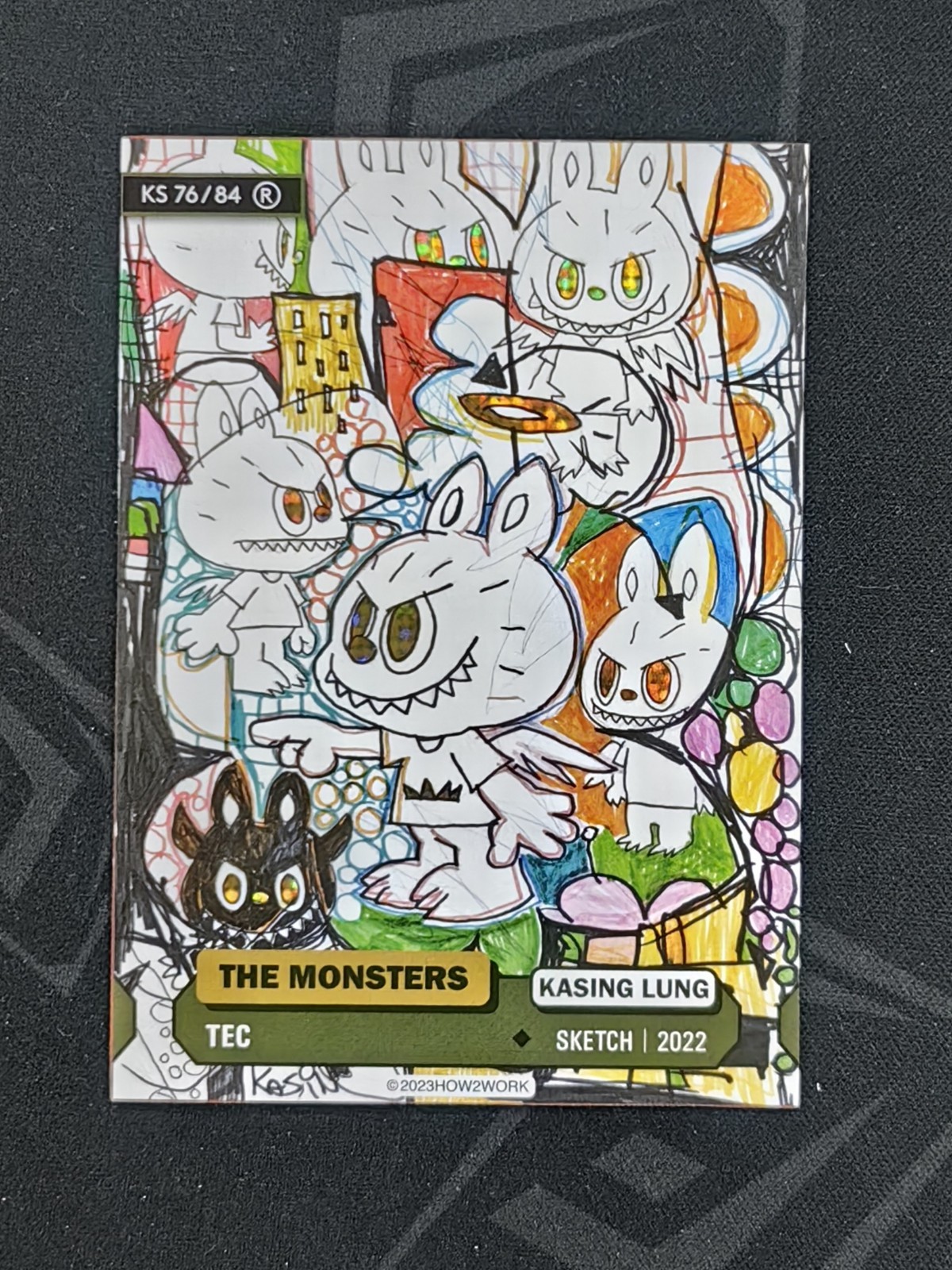 How2work Trading Card Kasing Lung Labubu The Monsters Series 2 TEC KS 76/84 R