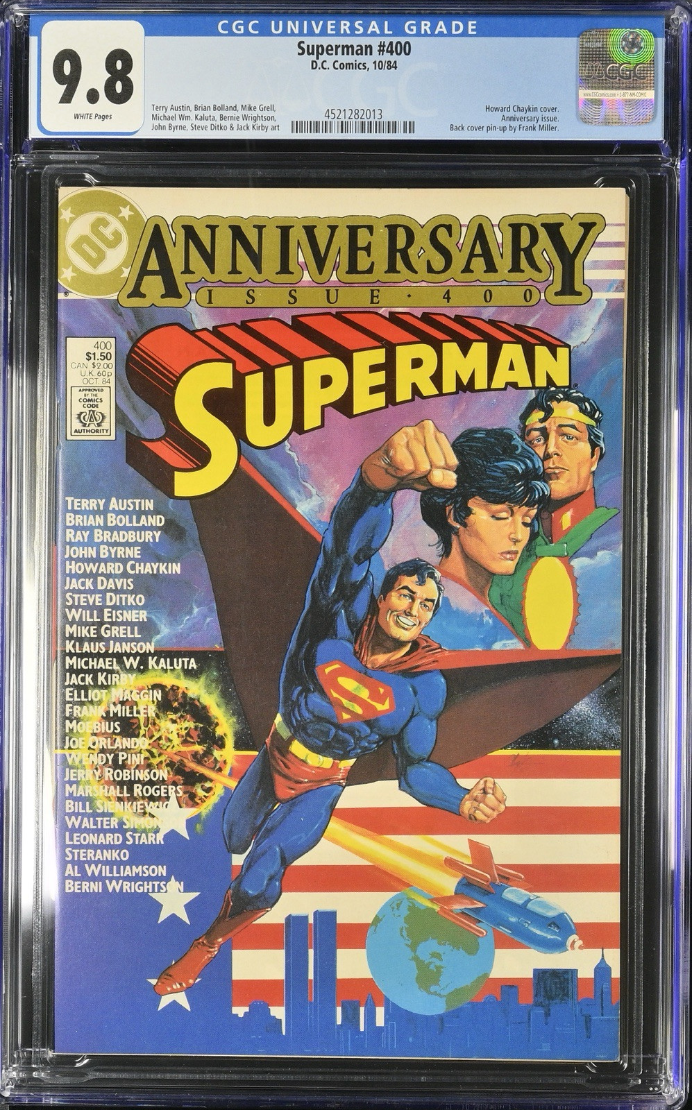 Superman 400 Cgc 9.8 White Pages Dc Comics 1984 Frank Miller