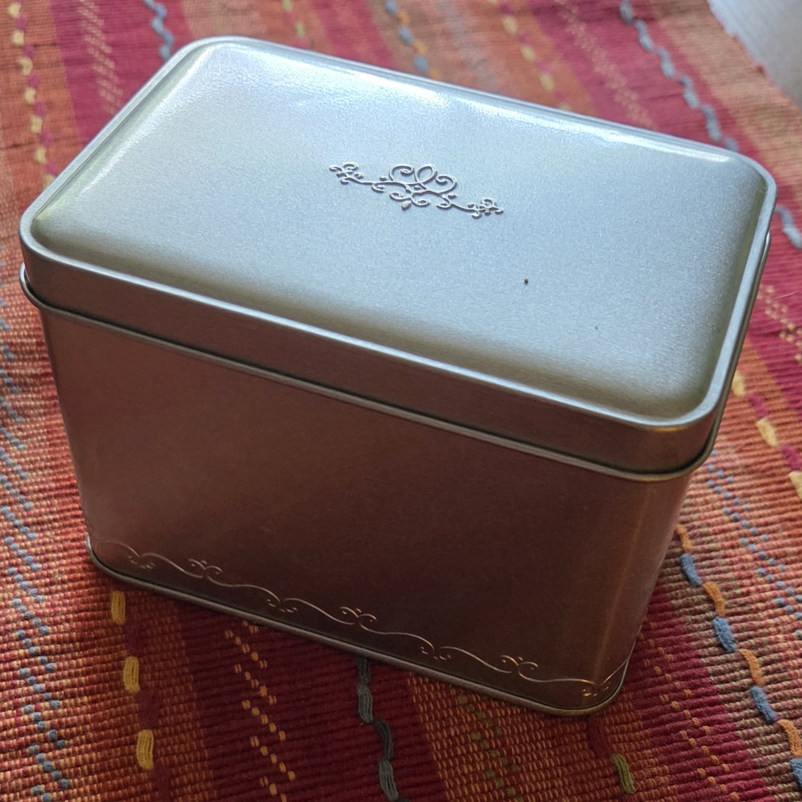 General Foods International Coffees 25th Anniversary Silver Tin Box Vintage