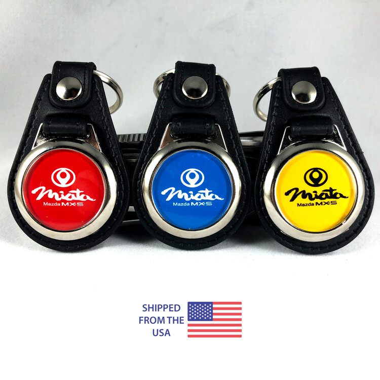 Keychain Fob Key Ring for Mazda Miata MX-5 in NA Colors (2-Pack)