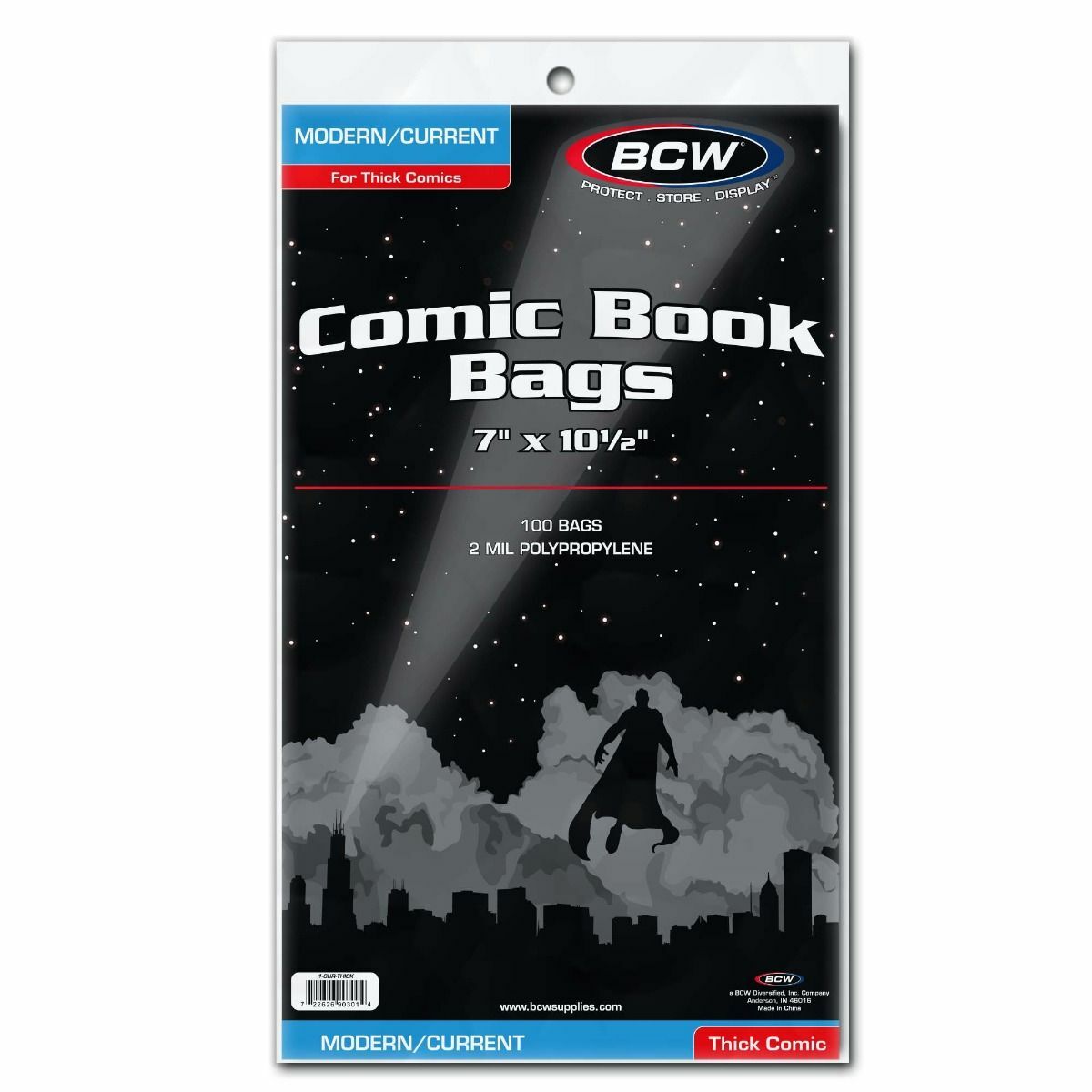 100 – BCW Current Modern Thick 2-Mil Polypropylene Comic Book Bags!