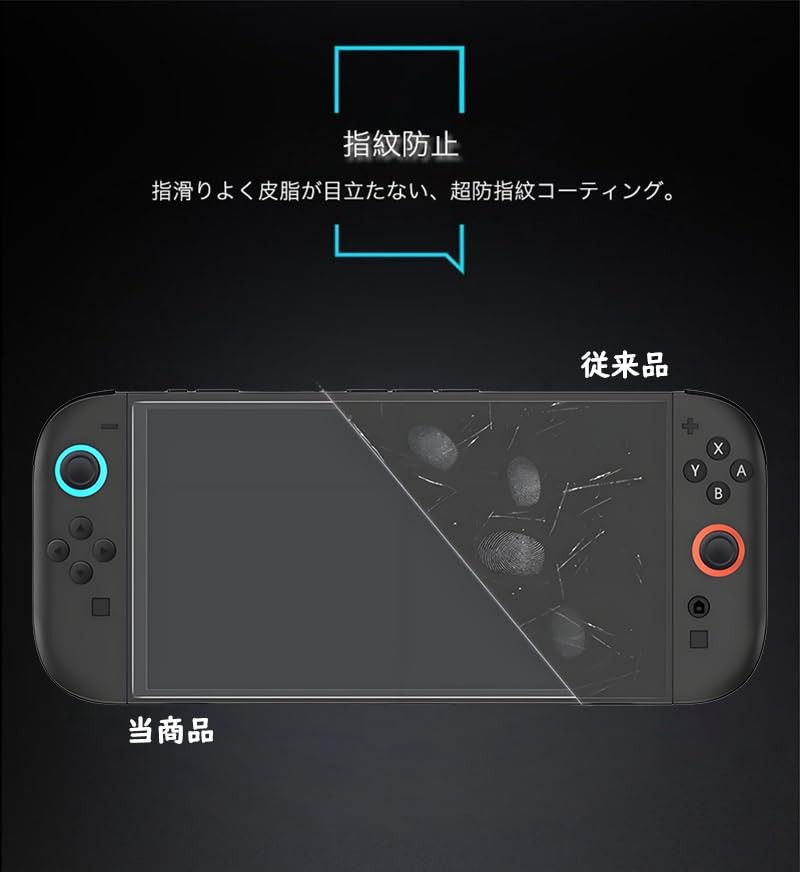 Ryo Easy Living Store Switch 2 Glass Screen Protector, Scrub-Reinforced, Anti-G_