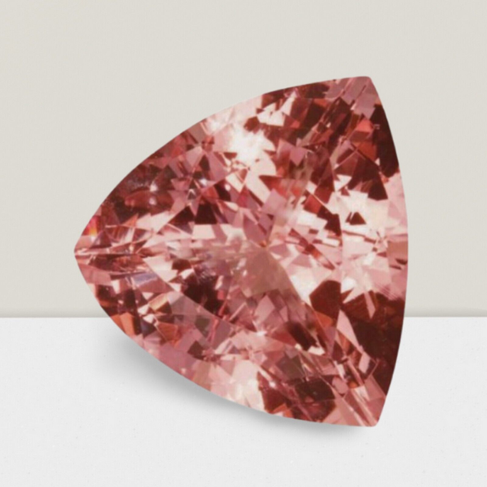 Morganite Trillion Cut Gemstone 5.6 Cts – 12 mm Calibrated Loose Gem