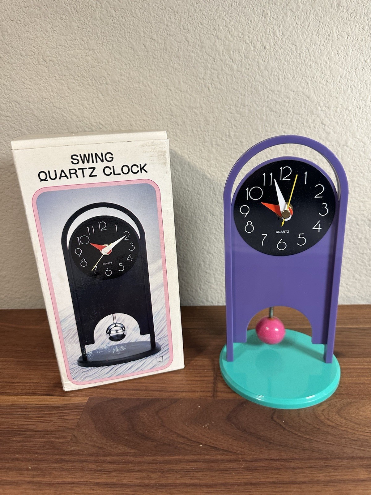 1980’s Postmodern Memphis Clock – NEW IN BOX!
