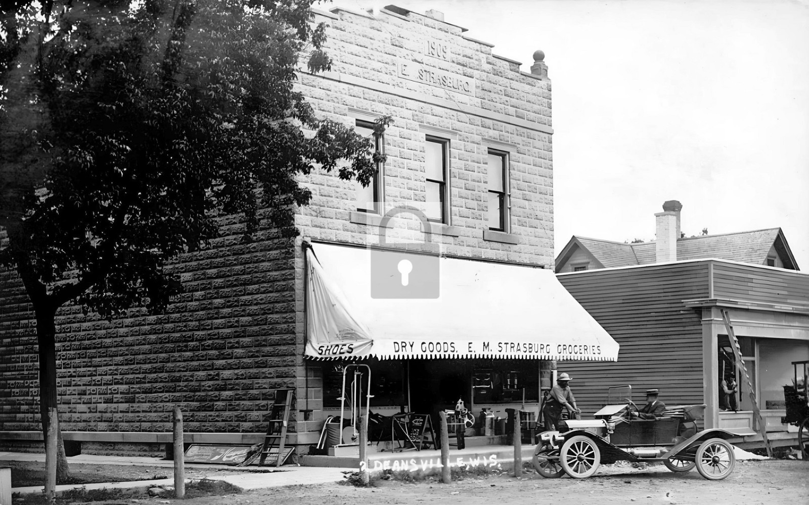 E M Strasburg Grocery Store Deansville Marshall Wisconsin WI – Reprint