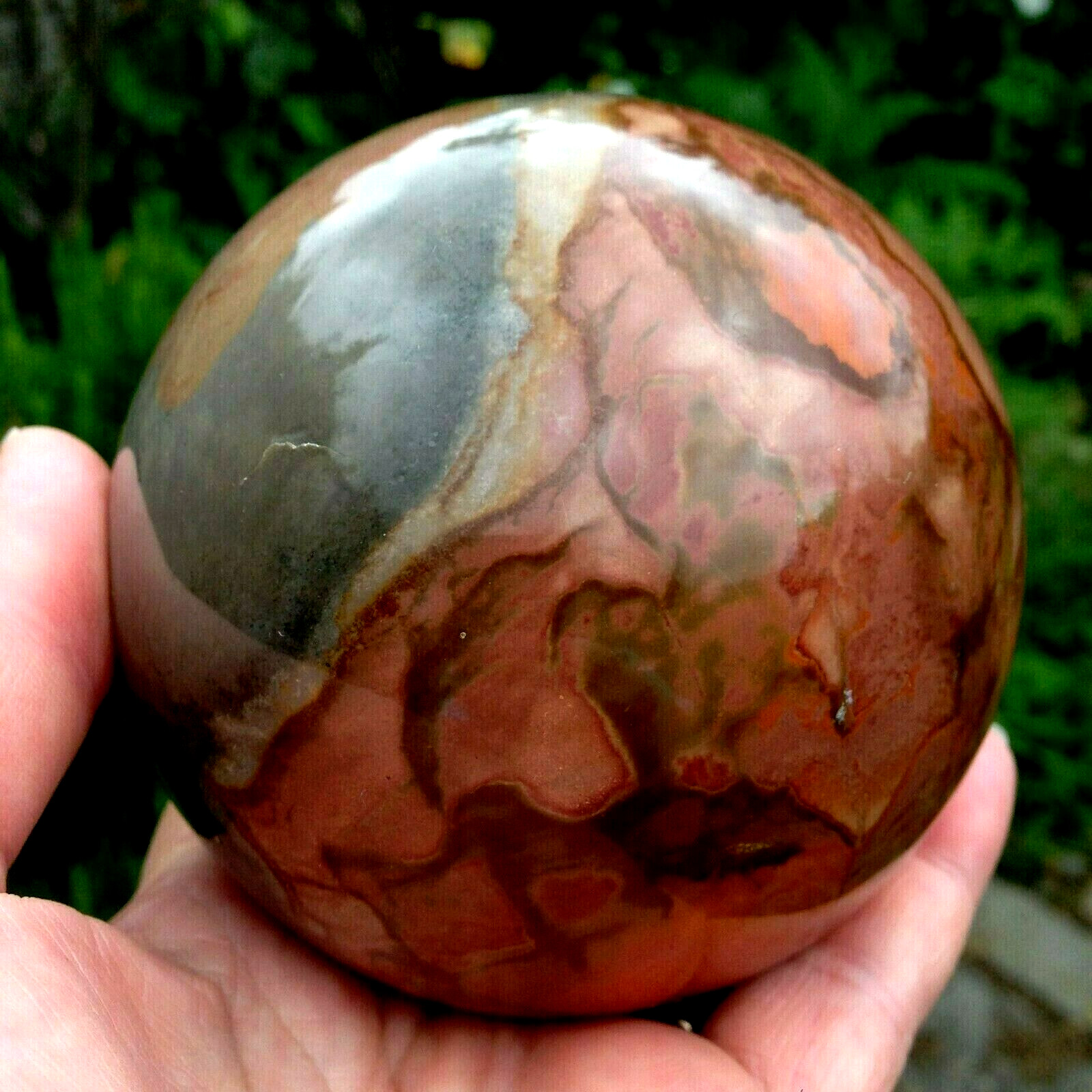 Large Polychrome Desert Jasper Crystal Sphere Healing Emotions 1.056KG 9.22cm