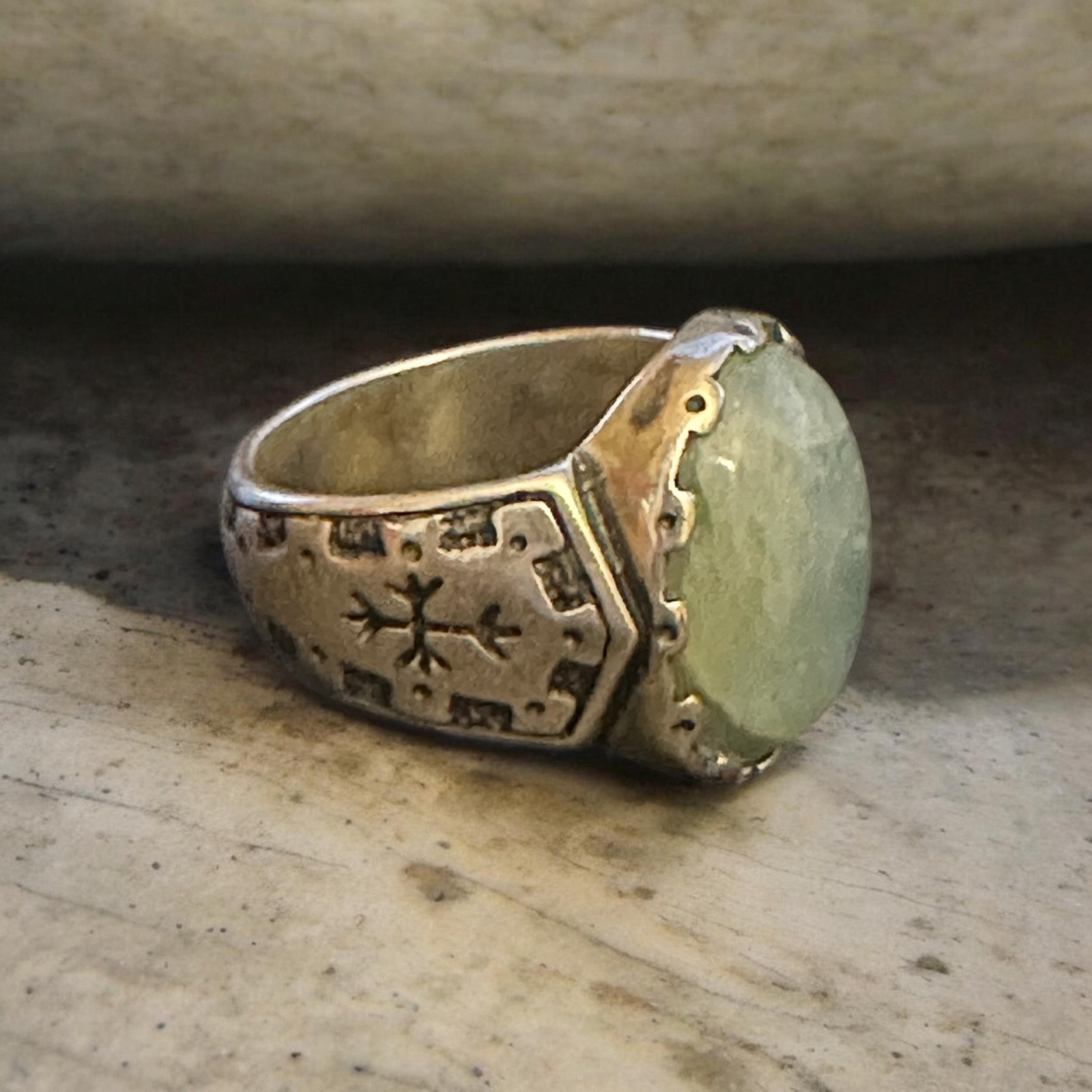 Carolyn Pollack Sterling Silver Oval Amazonite Ring Size 6