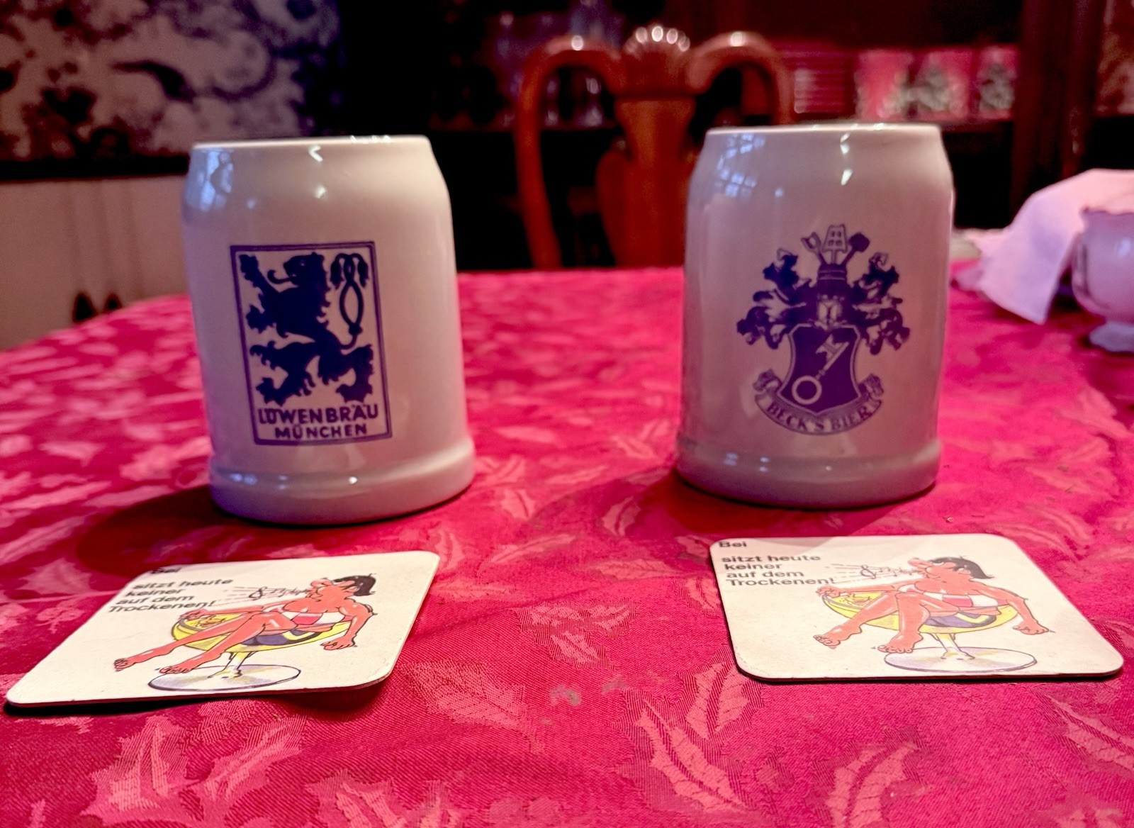 New! Authentic German Brewery Mugs, Only 2 now available, Don’t Wait to Buy!