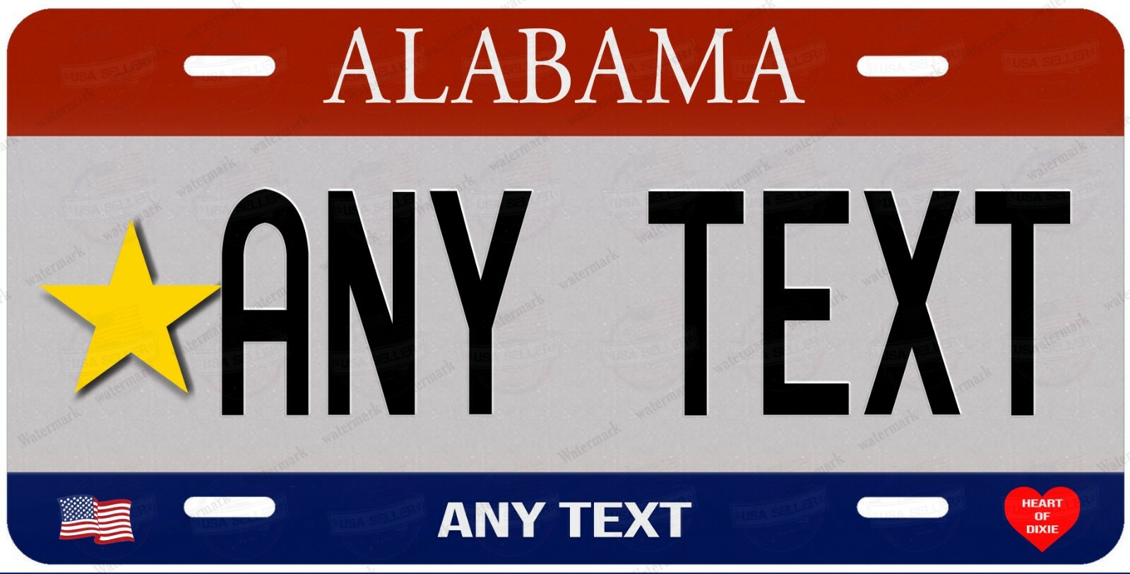 Personalize Custom License Plate Tag Any State Auto Car Motorcycle ATV Moped etc
