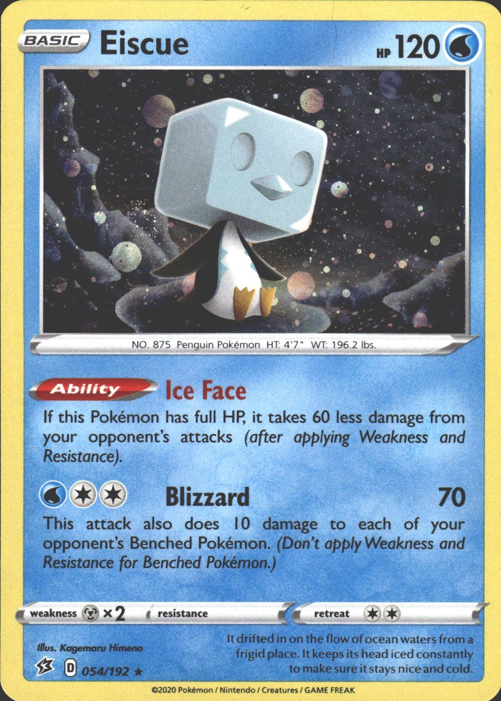 Eiscue – (Cosmos Holo) 054/192 Holo Rare NM