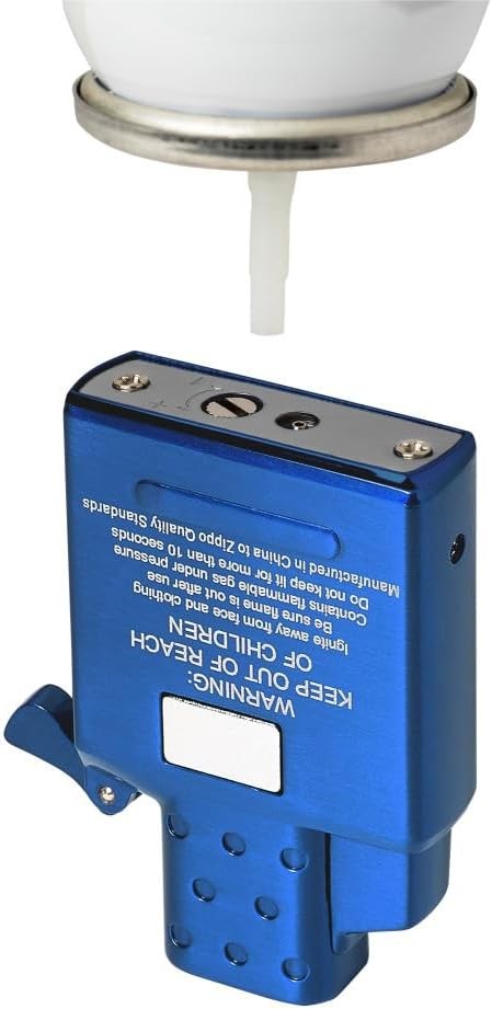 High Polish Blue Butane Lighter Insert Double Torch