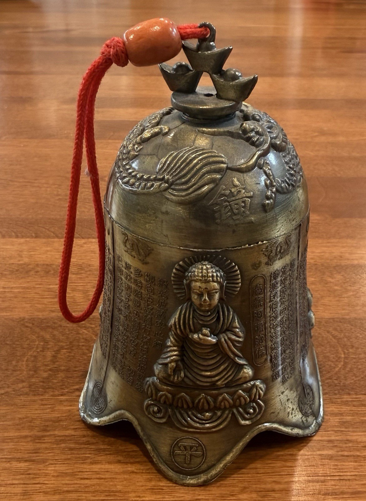 Vintage Asian Brass Buddha Temple Bell – 11 Oz. / 5 Inches Tall
